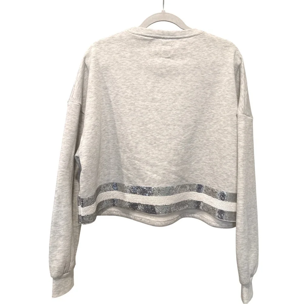Gameday Couture Clemson Tigers Gray‎ Collegiate Sweatshirt ACC Sequin Hem Sz L - Picture 2 of 7